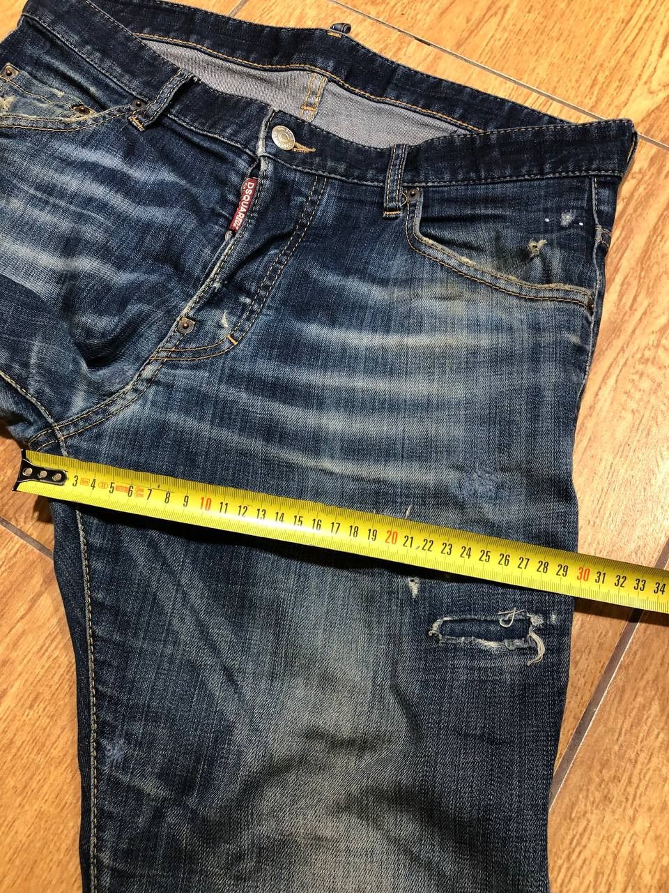 Dsquared2 Dsquared2 Logo Painted Distressed Slim Men's Jeans Size US 34 / EU 50 - 15 Thumbnail