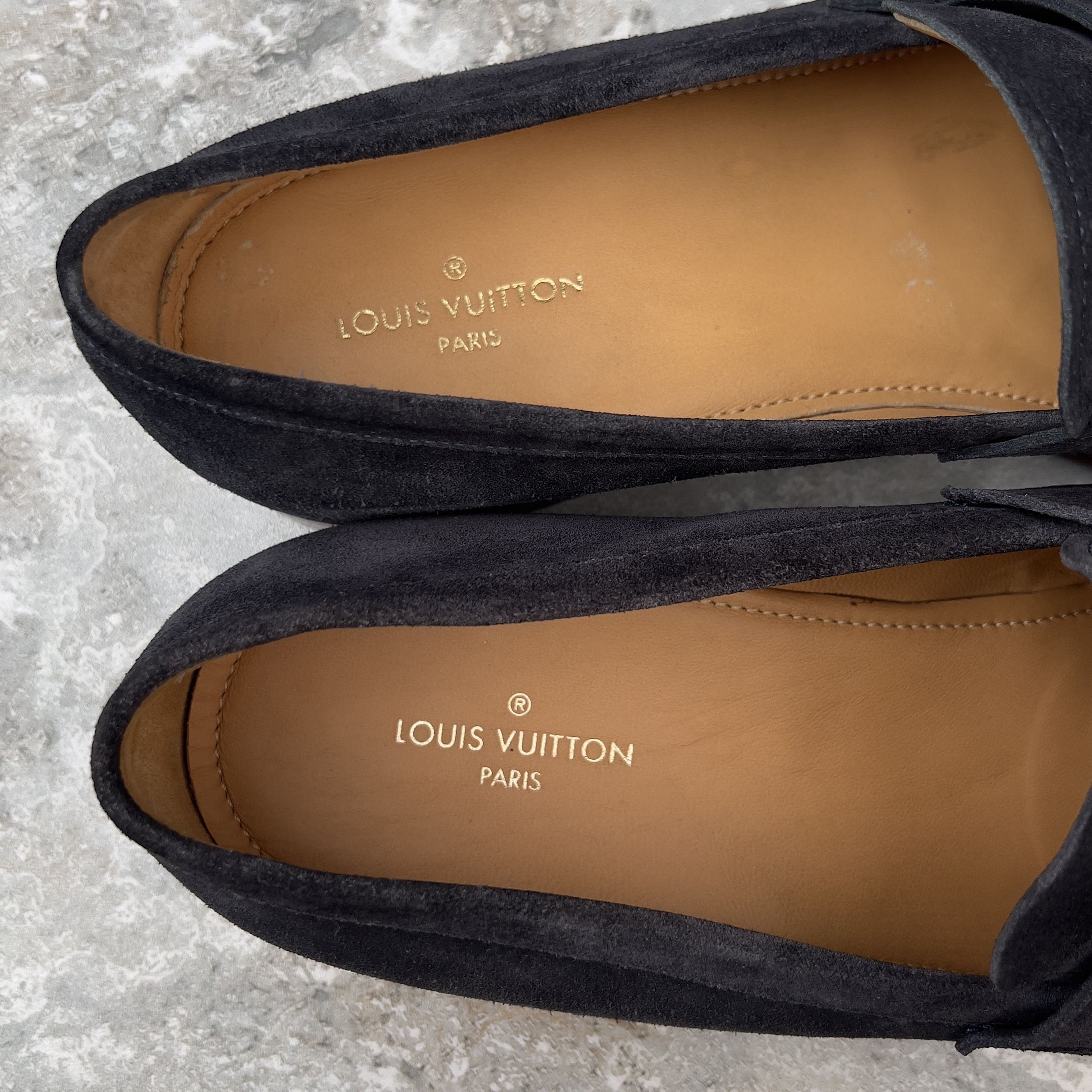 Louis Vuitton Kensington Loafers Penny Navy Blue Suede Size US 8.5 / EU 41-42 - 11 Thumbnail
