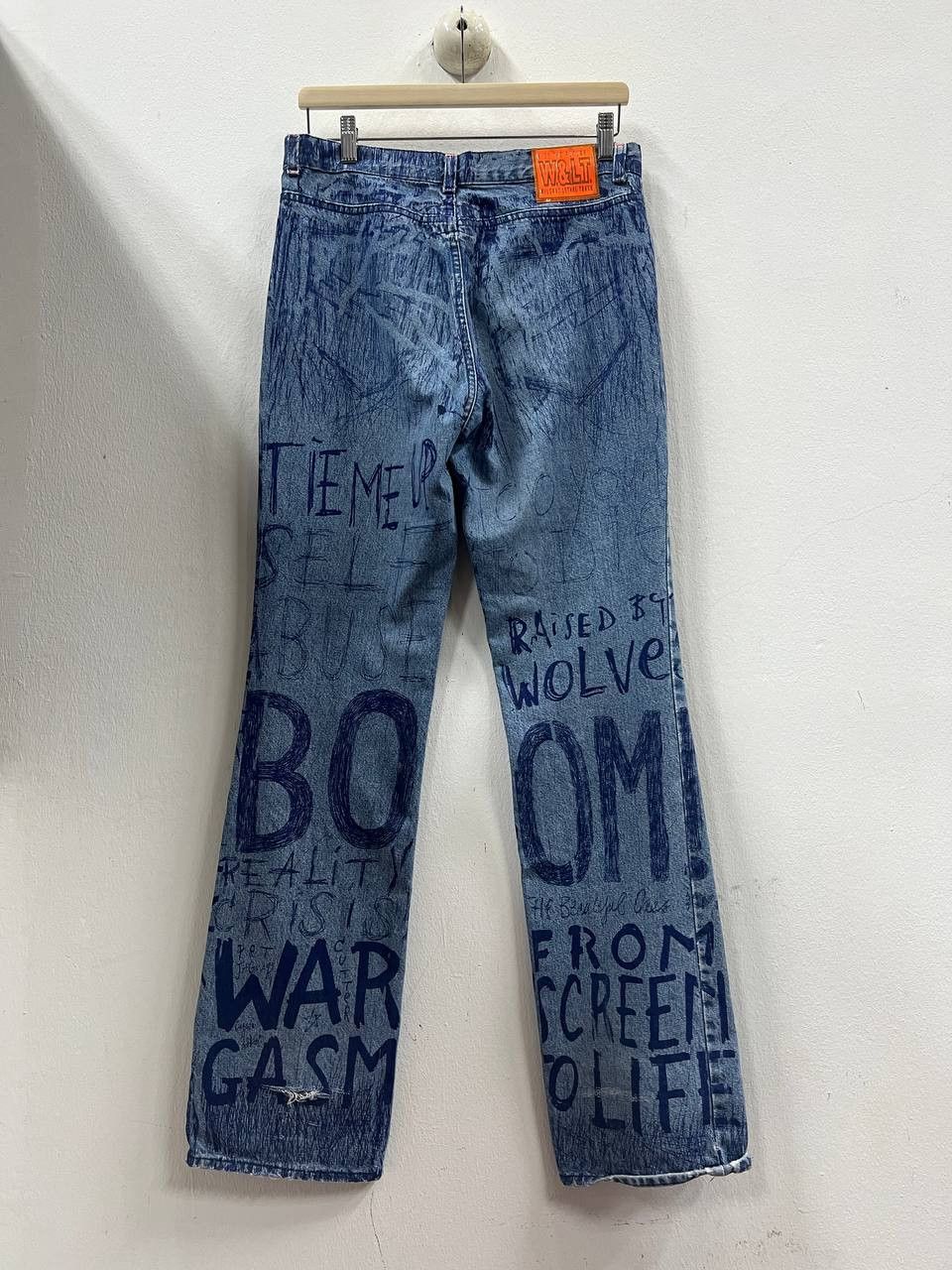 W&LT AW97 W&LT Walter Van Beirendonck Pen Scribble Denim Size US 32 / EU 48 - 2 Thumbnail