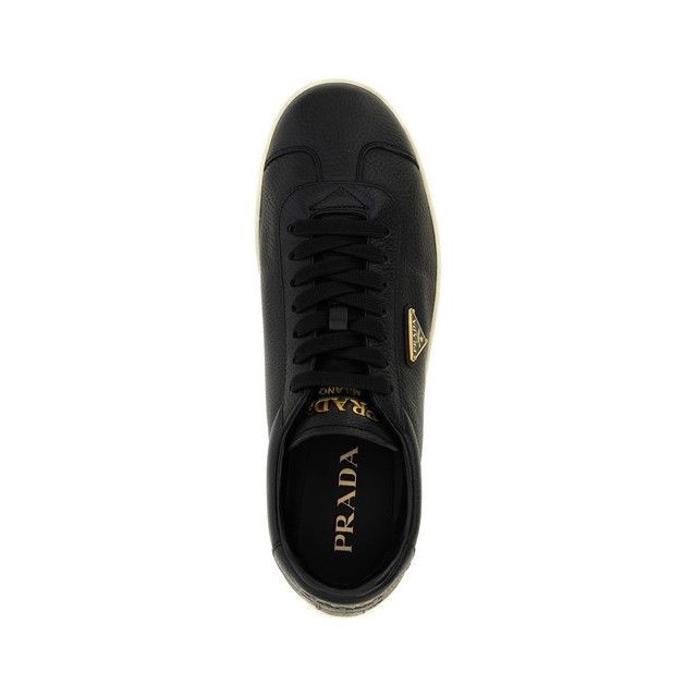 Prada PRADA Downtown Black Leather Sneakers New & Authentic (Men's Size US 10 / EU 43 - 2 Thumbnail