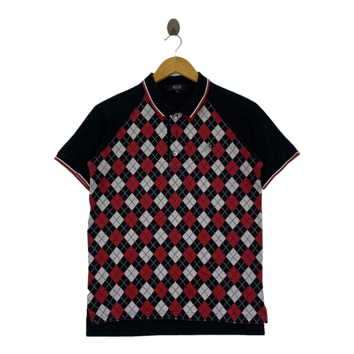 Vintage Vintage EDGE RUPERT ARGYLE Pattern Polo Tee Shirt Top Over Size M / US 6-8 / IT 42-44 - 1 Thumbnail
