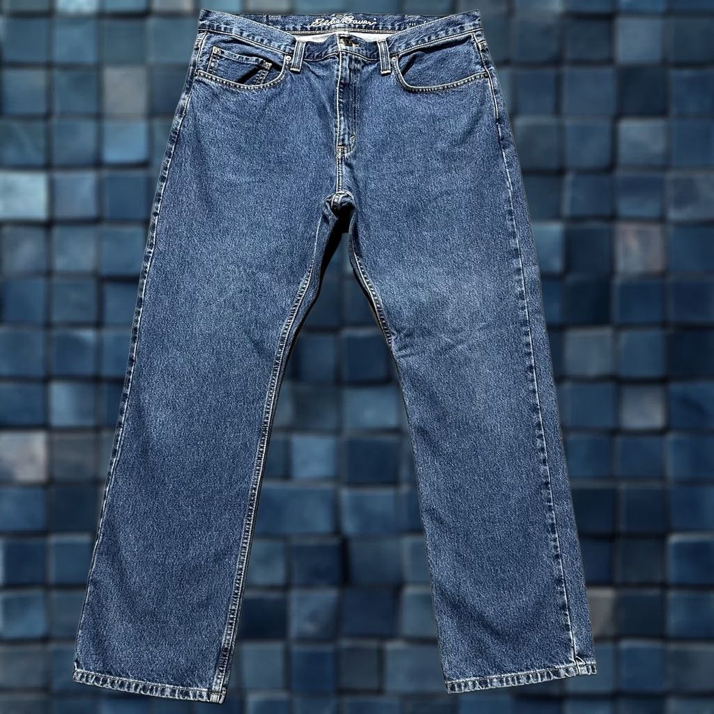 Eddie Bauer Eddie Bauer Jeans Mens 38x30.5 Straight Fit Stonewash Blue Denim GUC Size US 38 / EU 54 - 1 Thumbnail