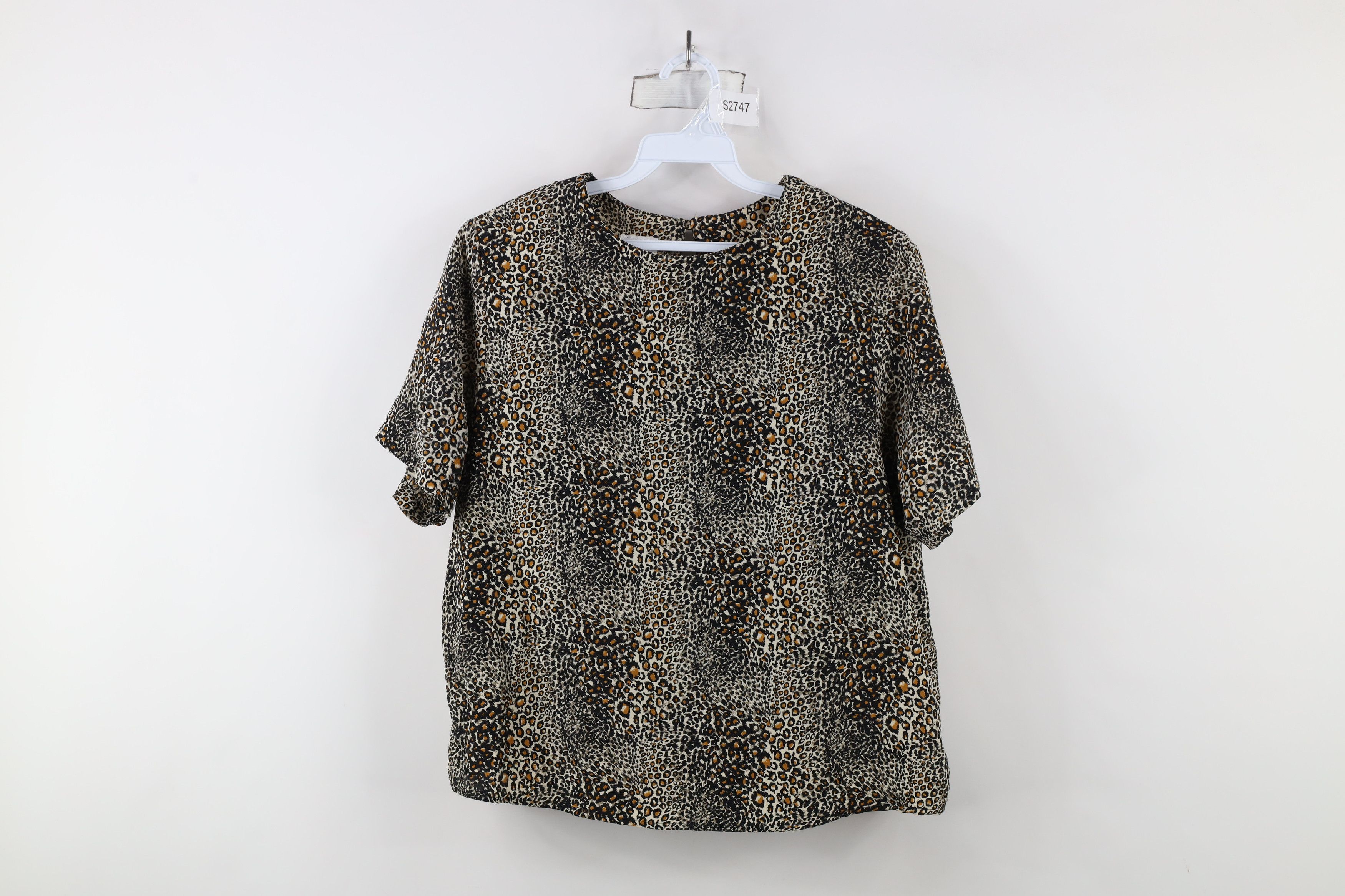 Vintage Vintage 90s Streetwear Leopard Cheetah Blouse Shirt USA Size L / US 10 / IT 46 - 1 Thumbnail