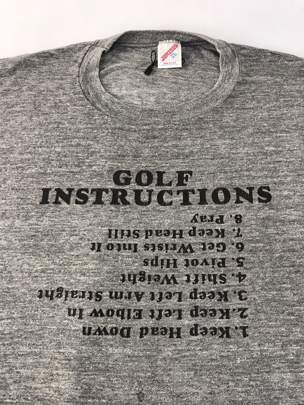 Jerzees 90s Golf Instruction Humors Tag Jerzees 13% Rayon Tee Size US XL / EU 56 / 4 - 4 Thumbnail