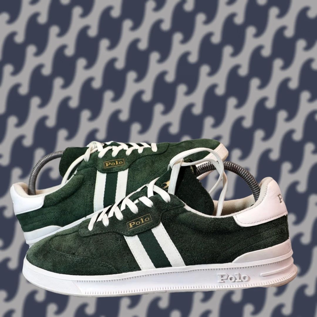 Ralph Lauren Ralph Lauren Men Green Leather Suede Sneaker 7.5 Size US M / EU 48-50 / 2 - 1 Thumbnail