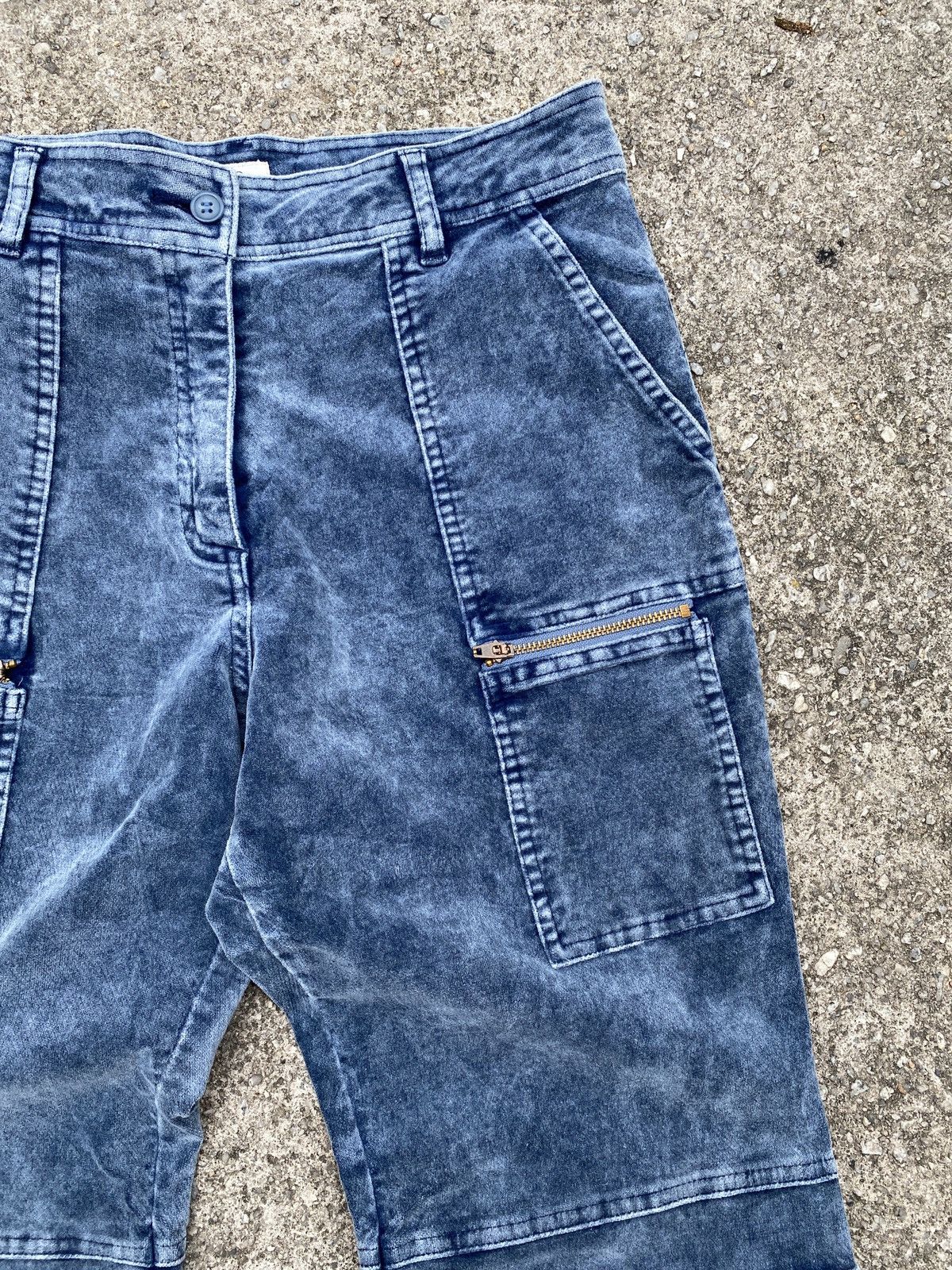 Japanese Brand × Otto 1990s - Otto Velvet Multipocket Flare Pant Size 28" / US 6 / IT 42 - 7 Thumbnail