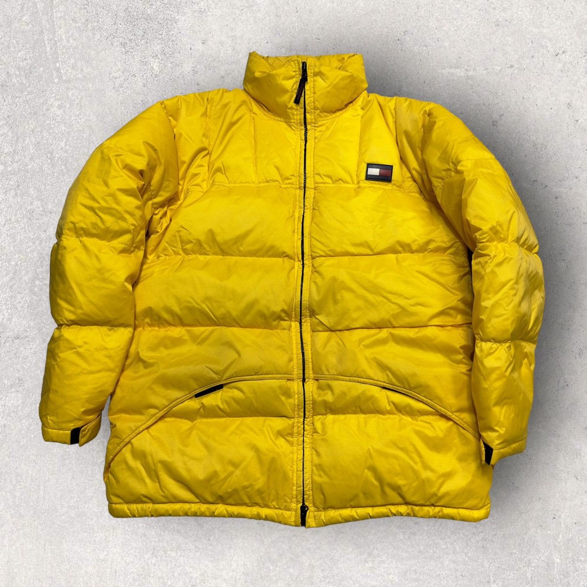 image of Tommy Hilfiger x Tommy Jeans Vintage Tommy Jeans Puffer Jacket in Yellow, Men's (Size Small)