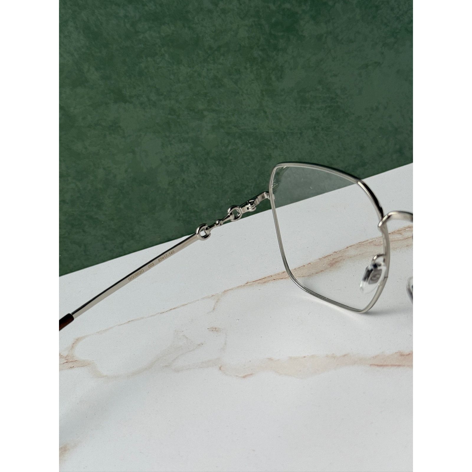 Gucci NEW Gucci GG0952O Silver Metal Oversized Square Frames Size ONE SIZE - 9 Thumbnail