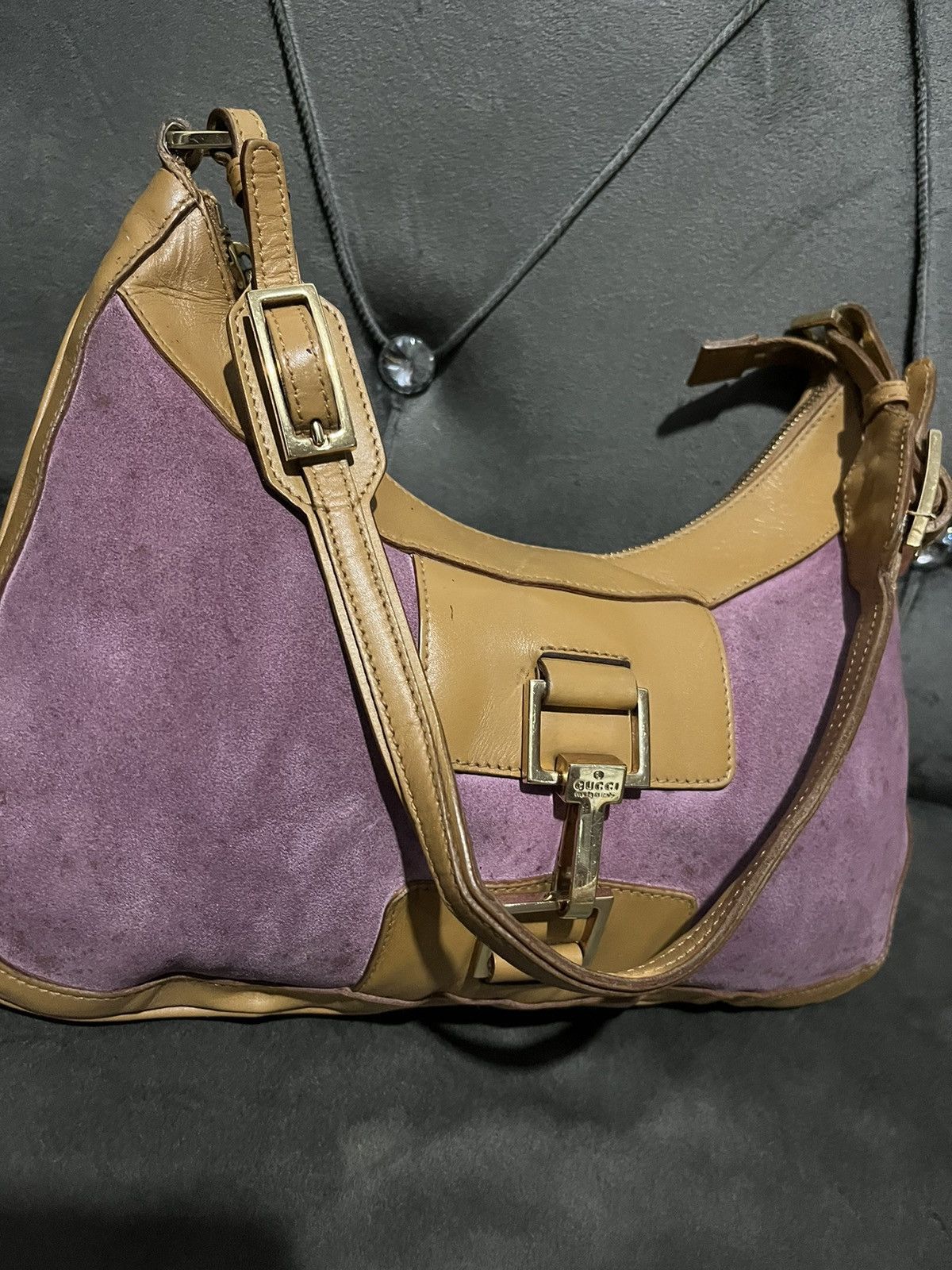Gucci Authentic GUCCI Suede Jackie Shoulder Bag Size ONE SIZE - 4 Thumbnail