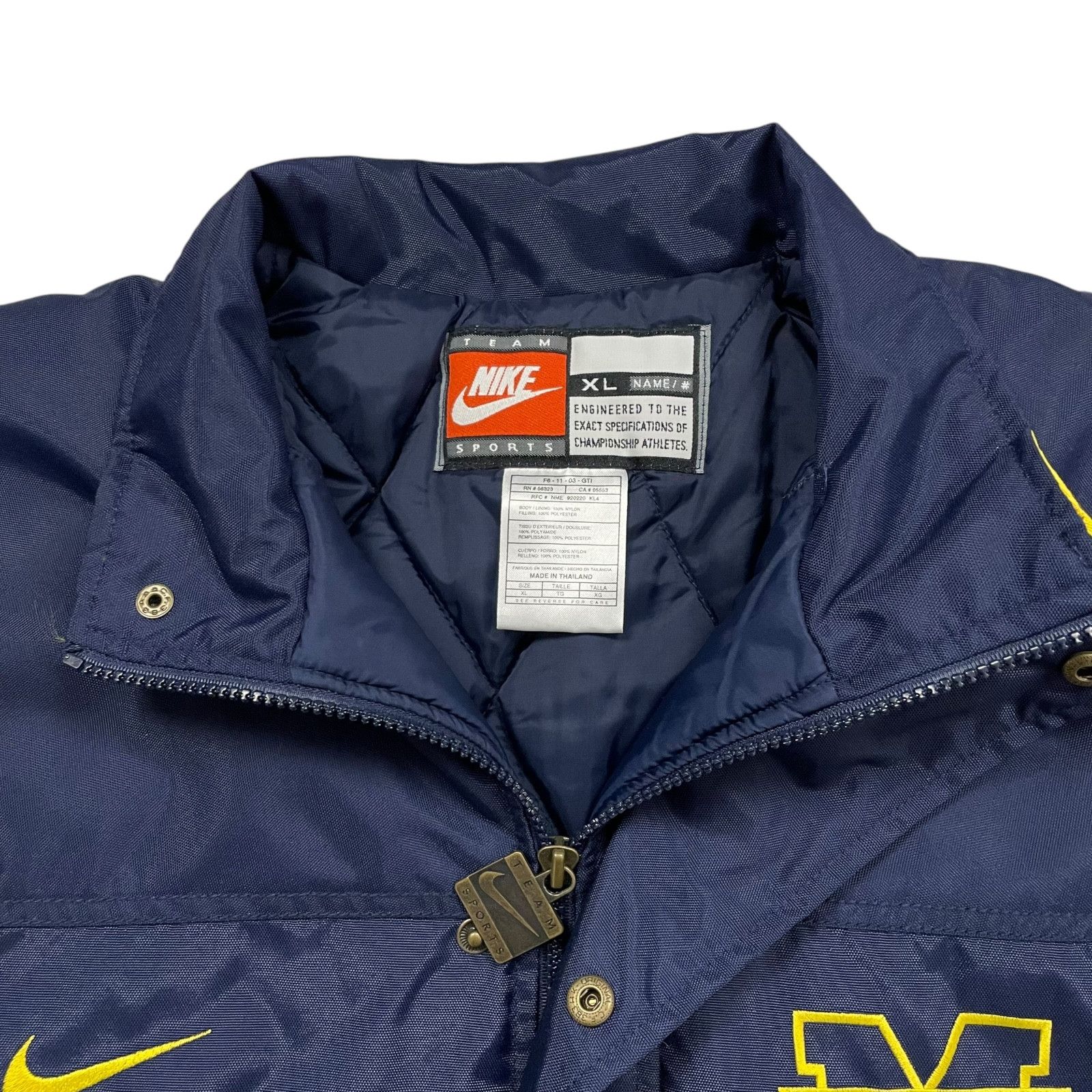 NCAA DS VTG MICHIGAN WOLVERINES NIKE SATIN BOMBER JACKET Size US XL / EU 56 / 4 - 6 Thumbnail