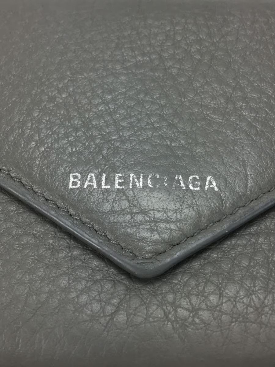 Balenciaga Balenciaga Paper Leather Long Wallet Grey Size ONE SIZE - 3 Thumbnail