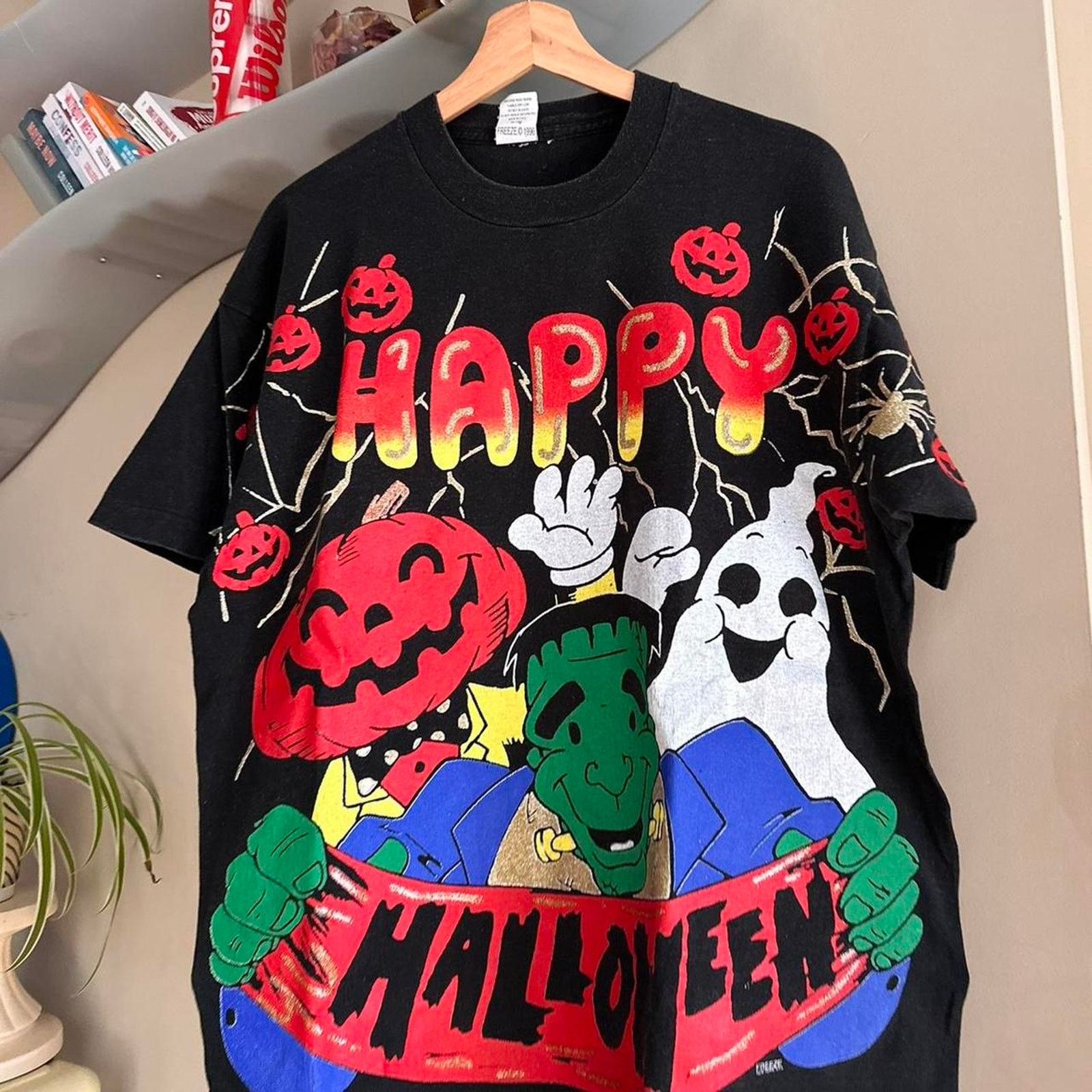 Vintage Vintage 1996 Halloween All Over Print Shirt Size US L / EU 52-54 / 3 - 2 Thumbnail