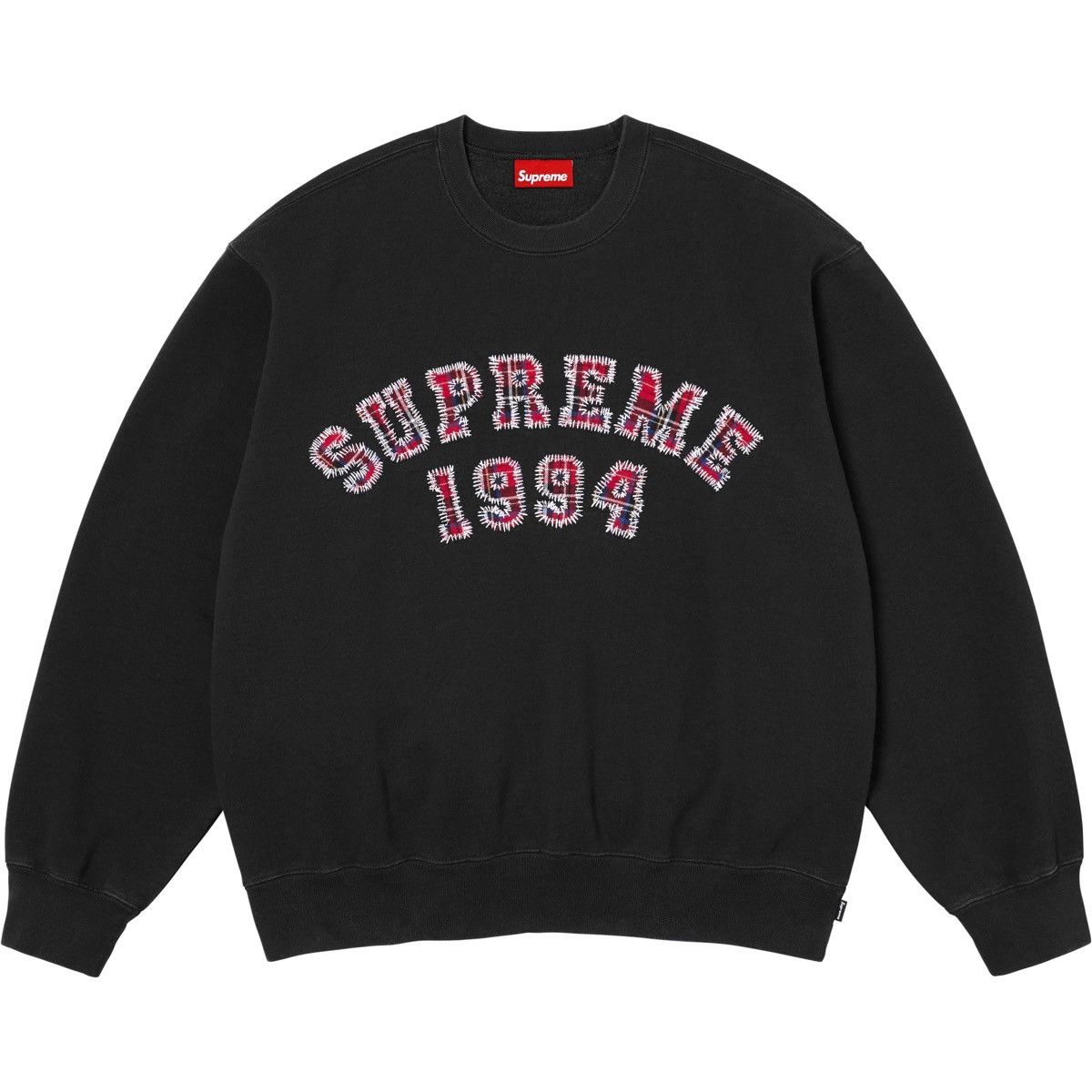 Supreme Supreme Plaid Arc Crewneck Black Medium Size US M / EU 48-50 / 2 - 1 Thumbnail