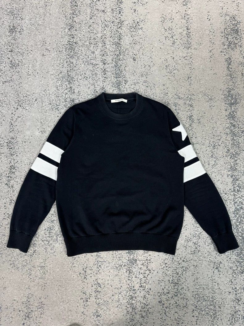 Givenchy Givenchy Five-Star Embroidered Striped Knitted Hoodie Size US L / EU 52-54 / 3 - 1 Thumbnail