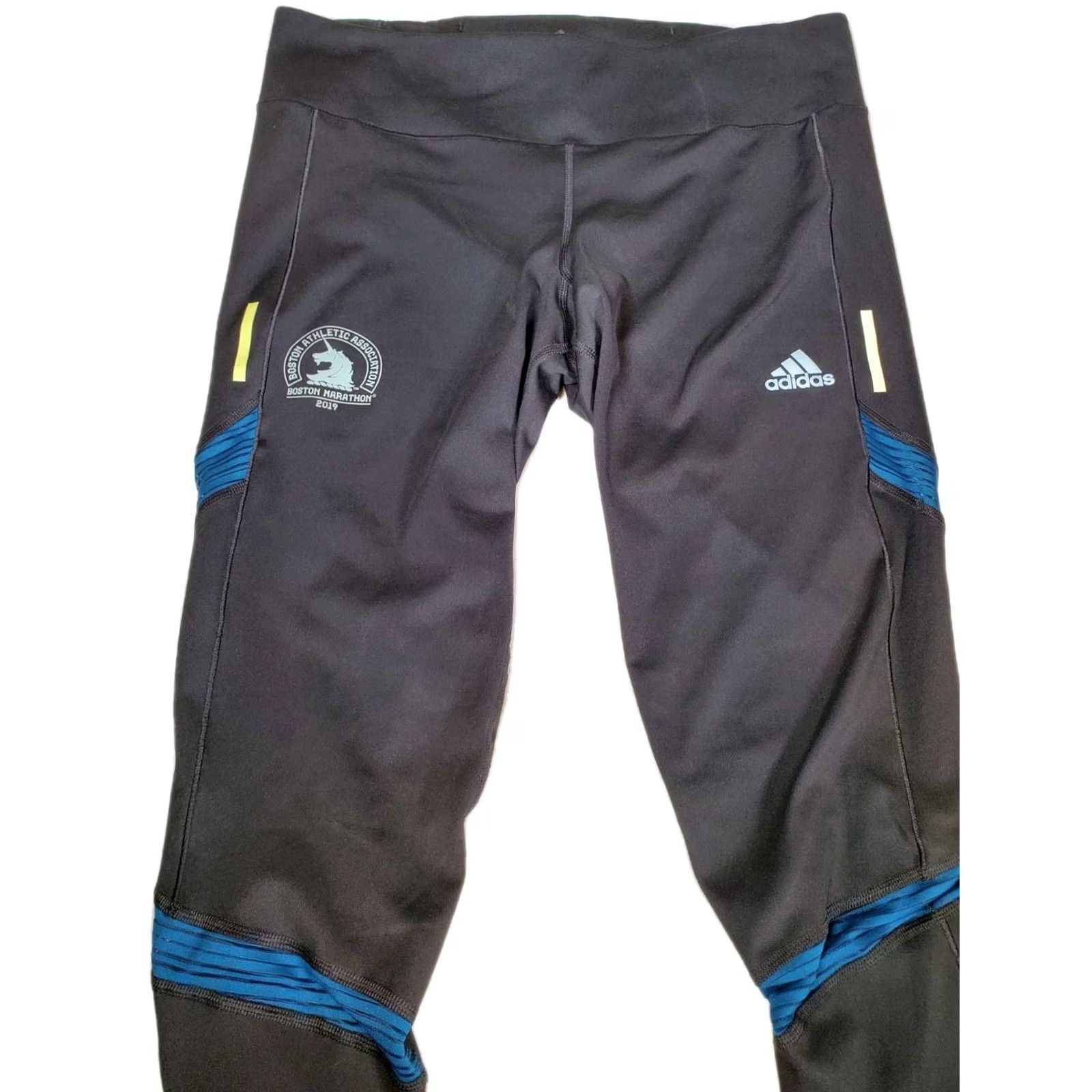 Adidas Adidas Climacool Leggings Running 2019 Boston Marathon B.A.A. Women's L Black Blue Socks? Size 36" / US 14 / IT 50 - 5 Thumbnail
