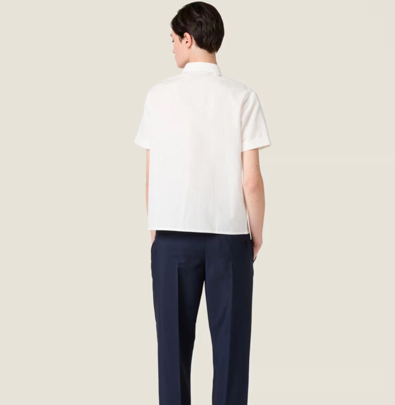 Miu Miu Miu Miu Slubbed poplin shirt size 40 IT Size ONE SIZE - 3 Thumbnail