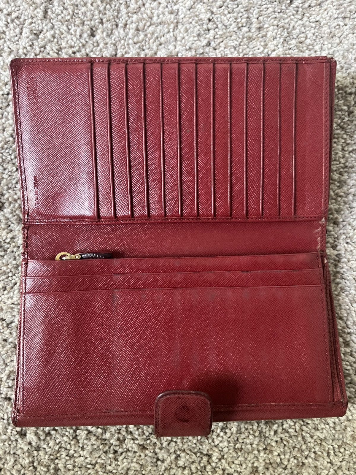 Prada Prada Fuocco Saffiano Metal Leather Long Flap Wallet Size ONE SIZE - 5 Thumbnail