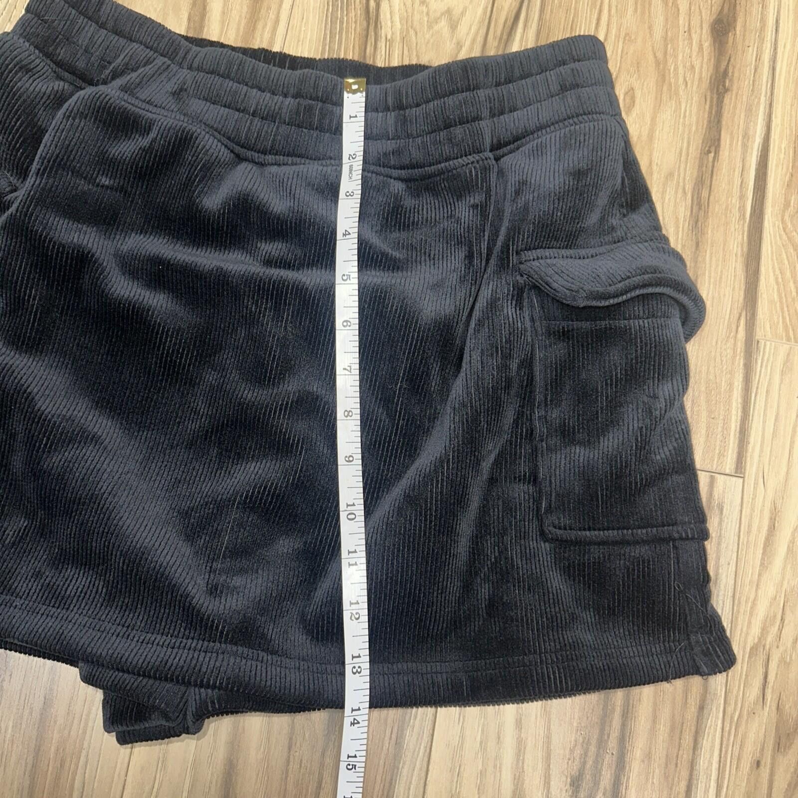 Other As Revival Black Corduroy Elastic Band Skort Size Large Size 36" / US 14 / IT 50 - 3 Thumbnail