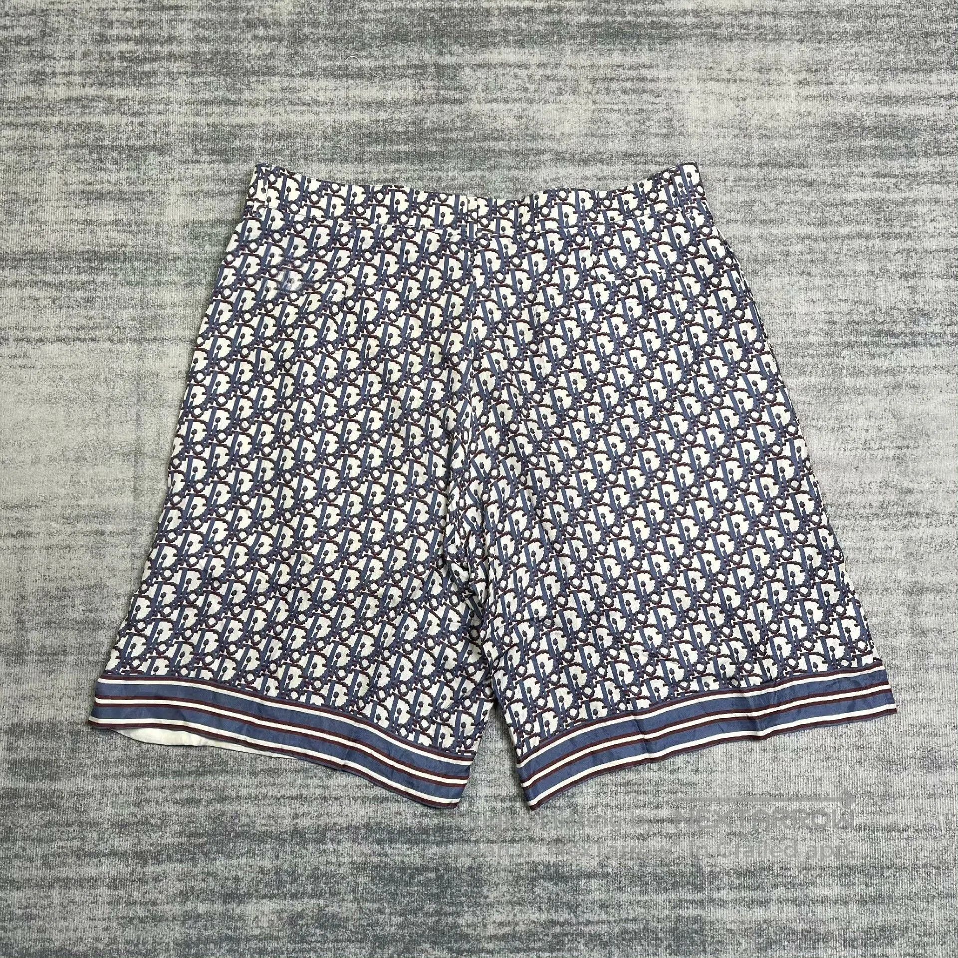 Dior Dior Blue Red Print Silk Shorts. Size US 31 - 1 Thumbnail