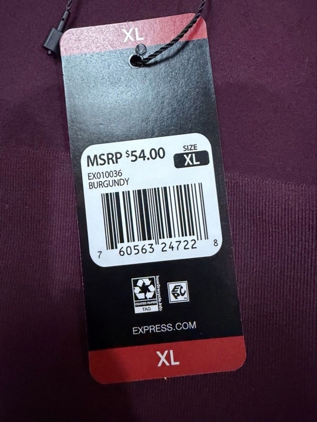 Express Express Square Neck Long Sleeve Top NWT Size XL / US 12-14 / IT 48-50 - 4 Thumbnail