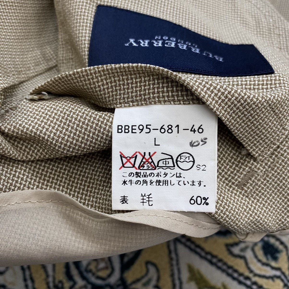Burberry Vintage BURBERRYS LONDON Plain Beige Blazer Coat Size US L / EU 52-54 / 3 - 4 Thumbnail
