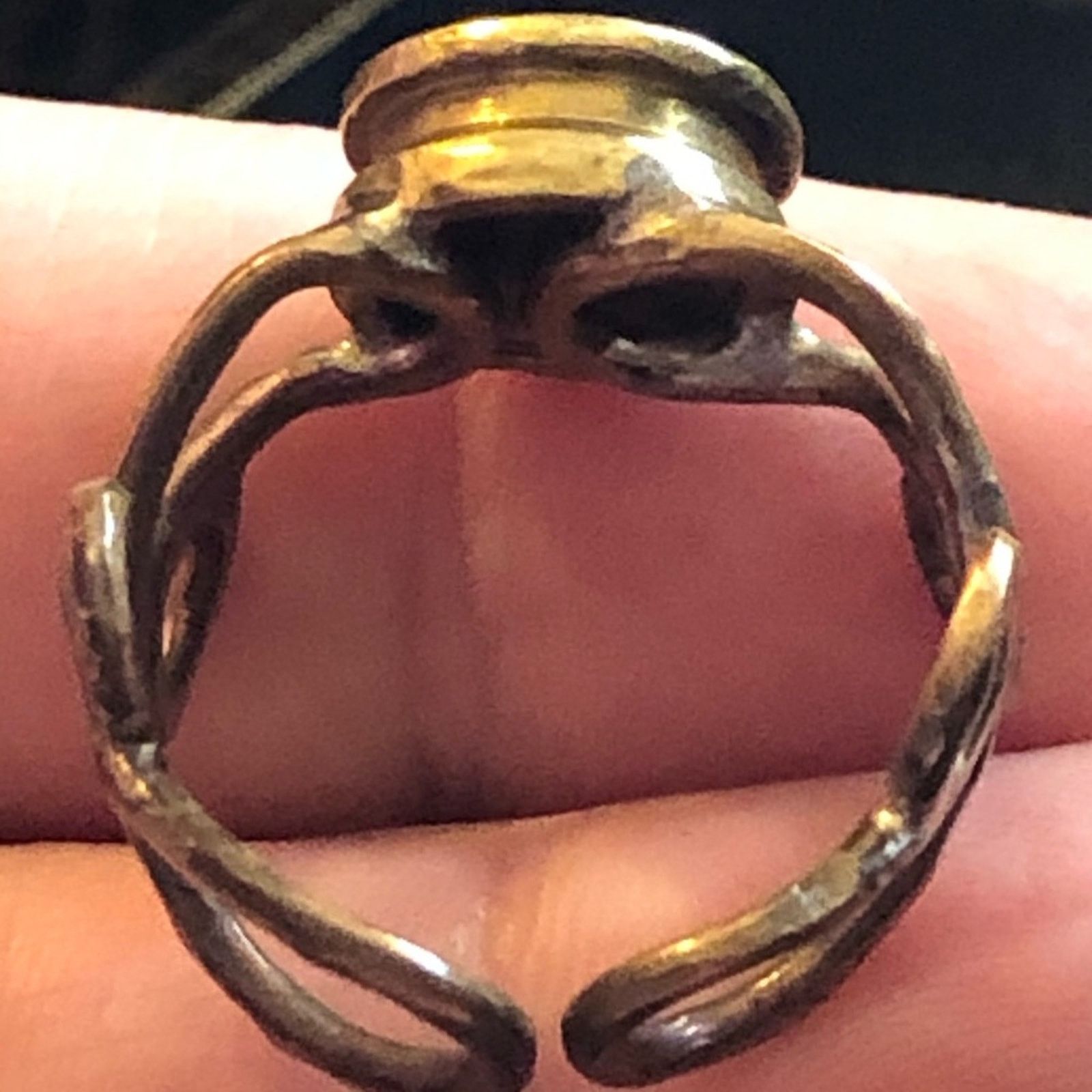 Vintage Vintage handmade hammered brass bullet primer ring Size ONE SIZE - 10 Thumbnail