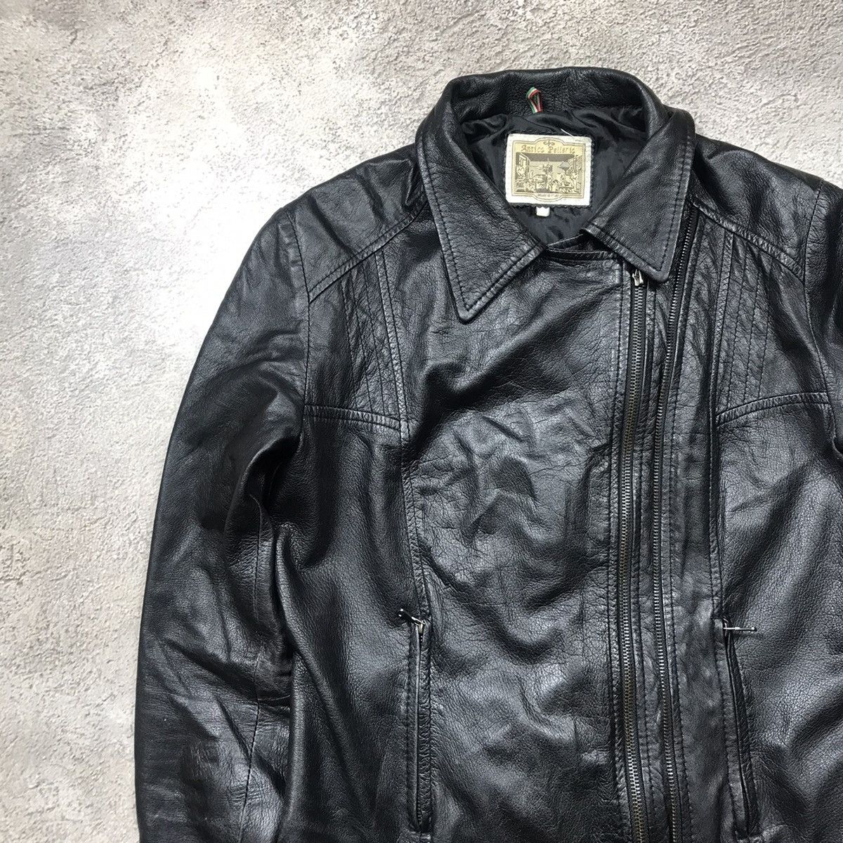 Japanese Brand VINTAGE Y2K LEATHER JACKET JAPAN CASUAL STREETWEAR 90s Size M / US 6-8 / IT 42-44 - 3 Thumbnail