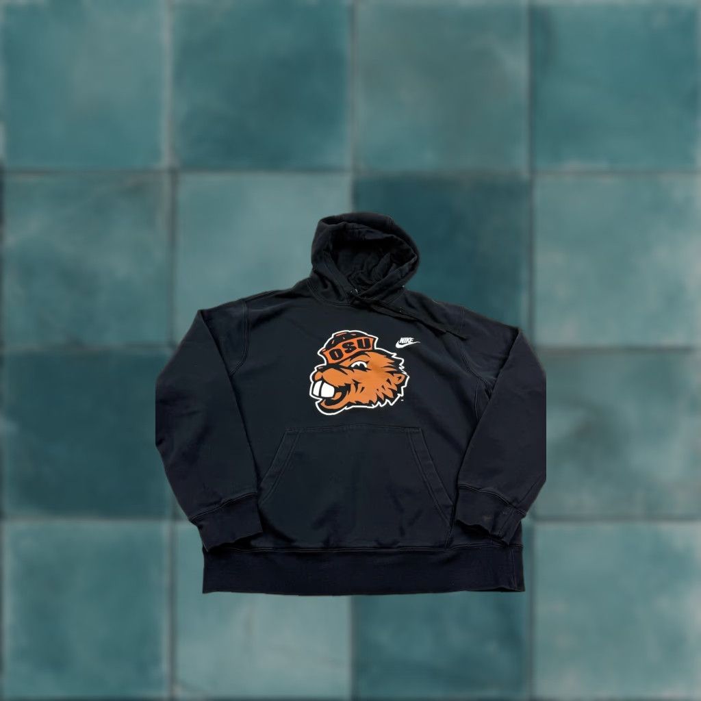 Nike Nike Oregon State Beavers Hoodie Sweatshirt Mens M Black NCAA Pullover Hooded Fleece Kangaroo Pocket University Sportswear Classic 80s 90s Size US M / EU 48-50 / 2 - 1 Thumbnail