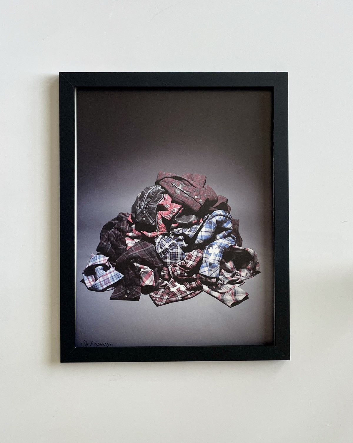 Chrome Hearts × Vintage Chrome Hearts plaid shirts piled up photo poster 9x11 Size ONE SIZE - 1 Thumbnail
