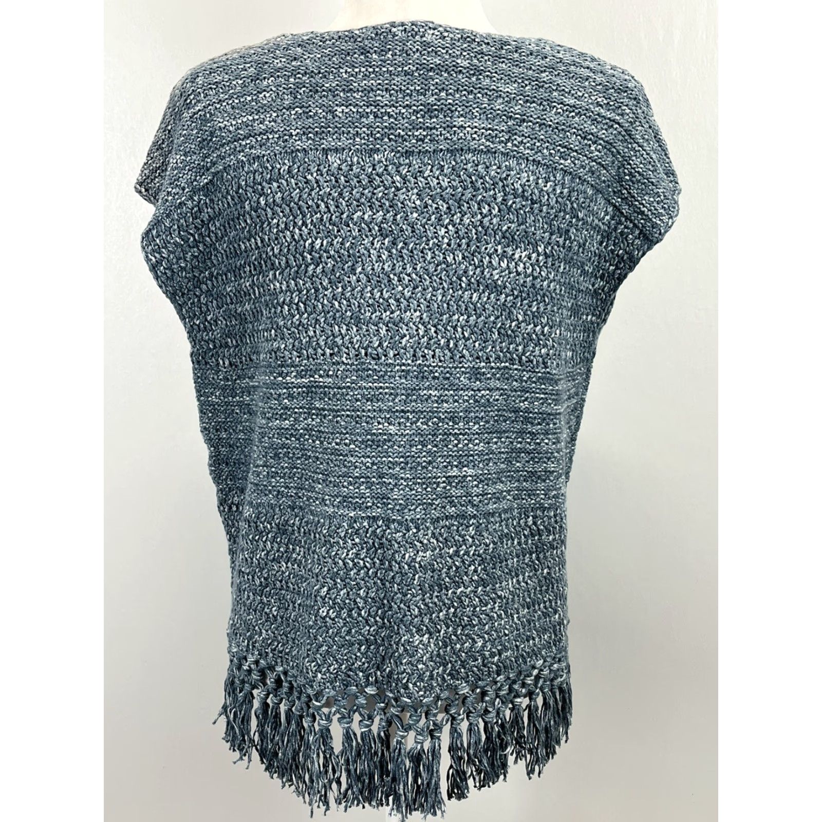 Orvis Orvis Knit Sleeveless Sweater Sz S/M Womens Fringe Blue Coastal Grandma Tassels Beach Winter Fall Spring Summer Pullover Knit Cotton Boxy Size S / US 4 / IT 40 - 3 Thumbnail