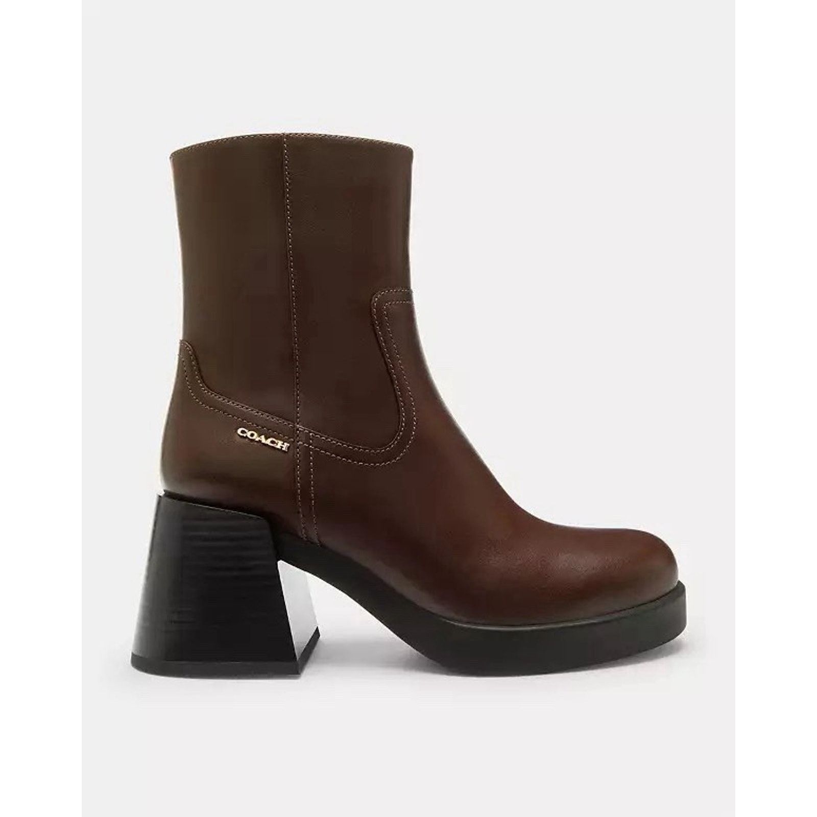 Coach NEW COACH Women's Block Heel Boot CCH17 Maple US 6 Size US 6 / IT 36 - 8 Thumbnail