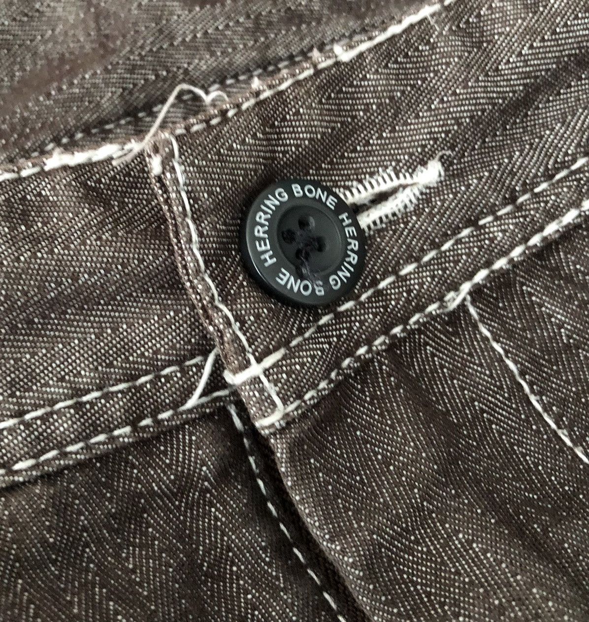 Japanese Brand HERRINGBONE CARGO JEANS Size US 36 / EU 52 - 8 Thumbnail