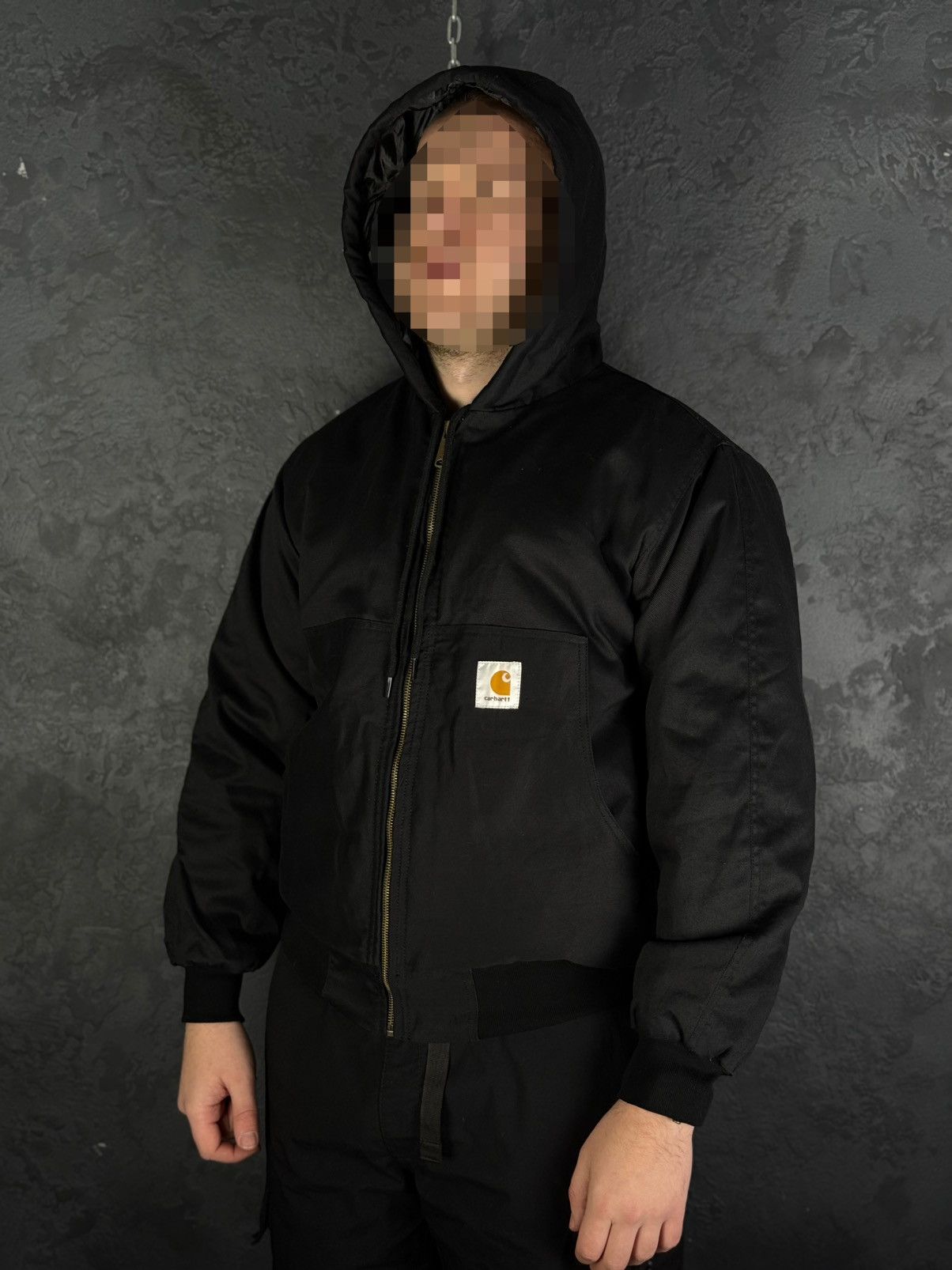 Carhartt CARHARTT Black Quilted Hooded Jacket Size Large MADE IN USA Size US L / EU 52-54 / 3 - 1 Thumbnail