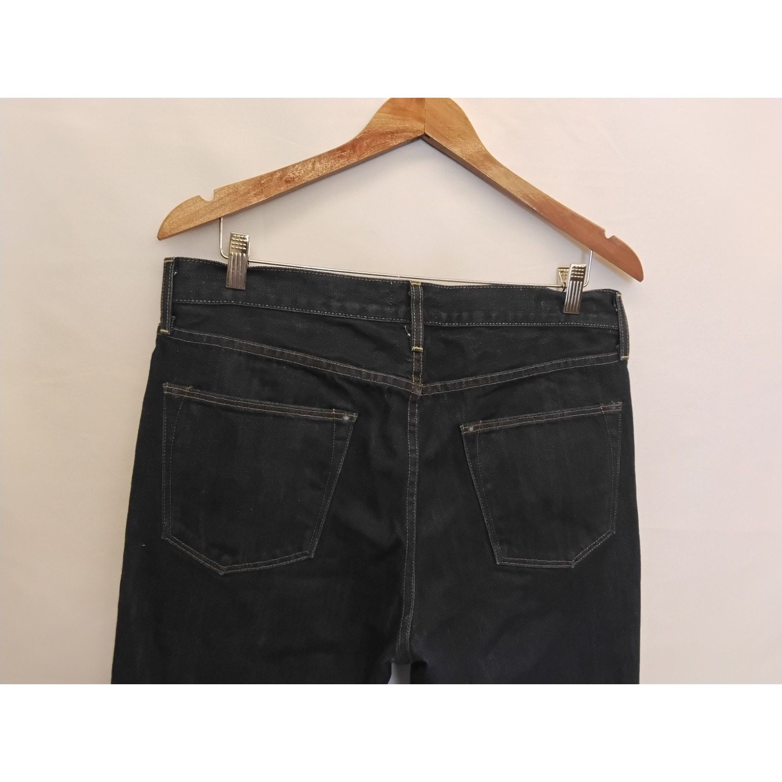 Sid Mashburn Sid Mashburn Men's Jeans Size 35x32 Dark Wash Button Fly USA Size US 35 - 5 Thumbnail