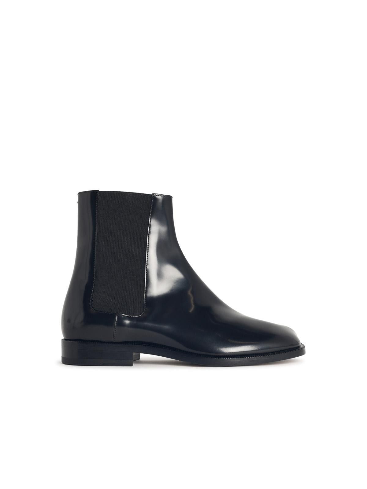 Maison Margiela MAISON MARGIELA Black Leather Tabi Ankle Boots Size US 7 / EU 40 - 1 Thumbnail