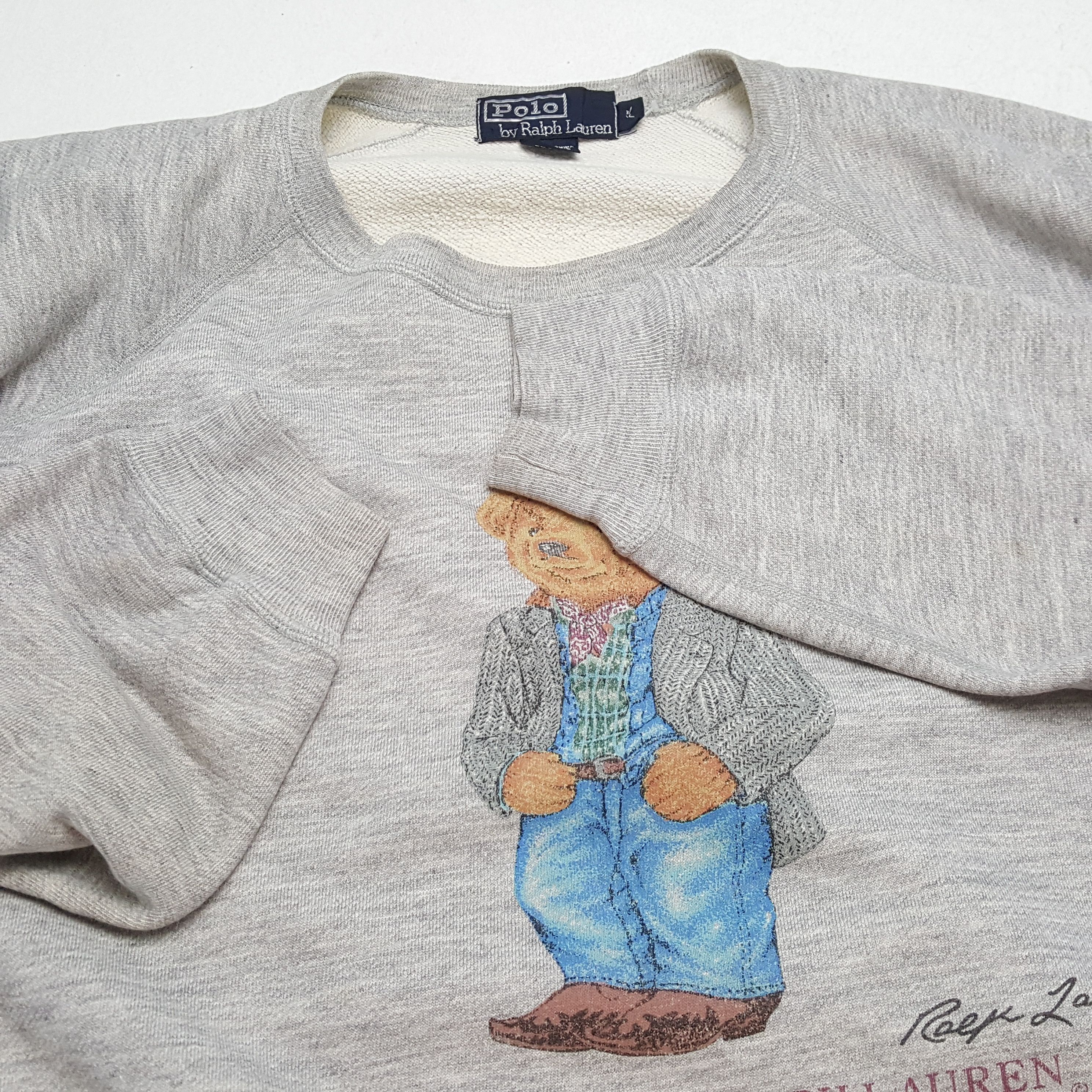Polo Ralph Lauren × Vintage Vintage POLO BEAR by RALPH LAUREN Fashion Brand Sweatshirts Size US L / EU 52-54 / 3 - 7 Thumbnail