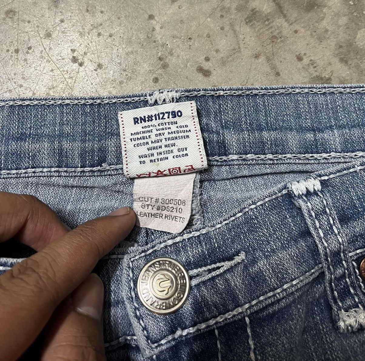 True Religion Vintage True religion faded blue section Joey low rise denim Size US 30 / EU 46 - 8 Thumbnail