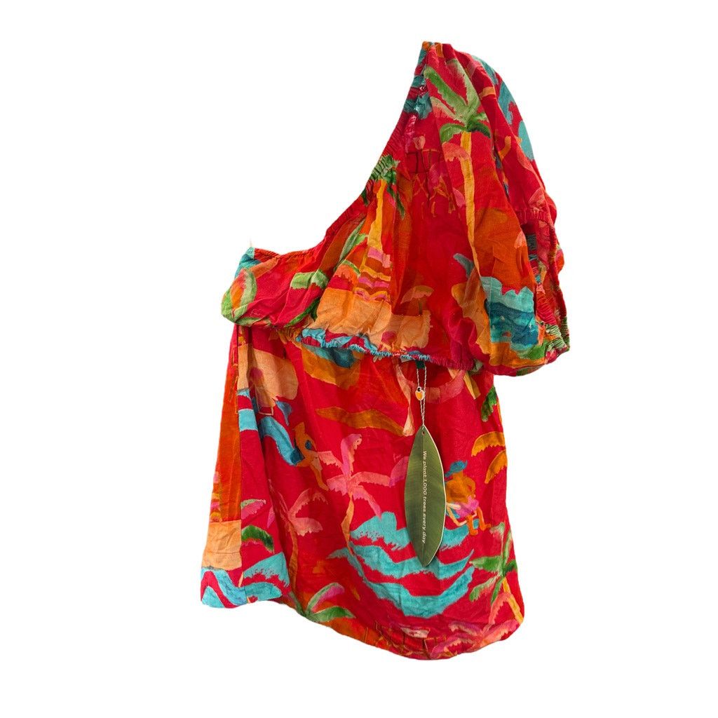 Farm Rio Farm Rio Ipanema One-Shoulder Cut-Out Mini Dress XL Size XL / US 12-14 / IT 48-50 - 4 Thumbnail