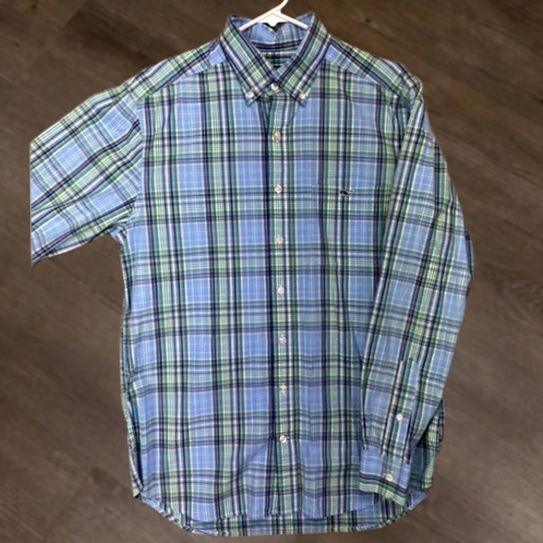 Vineyard Vines Vineyard Vines Tucker Shirt Mens Medium Blue Tartan Plaid Slim Button-Down Button-Up Size US M / EU 48-50 / 2 - 1 Thumbnail