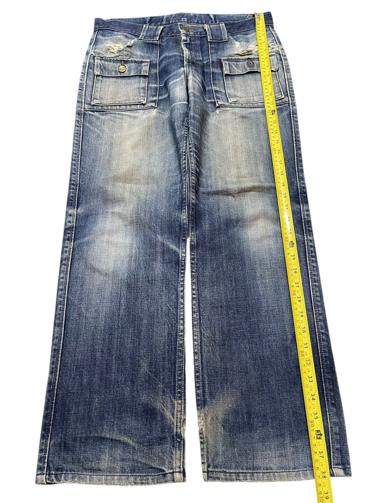 Lee Vintage Lee Bush Pants Faded Wash Style Baggy Style Jeans Size US 33 - 12 Thumbnail