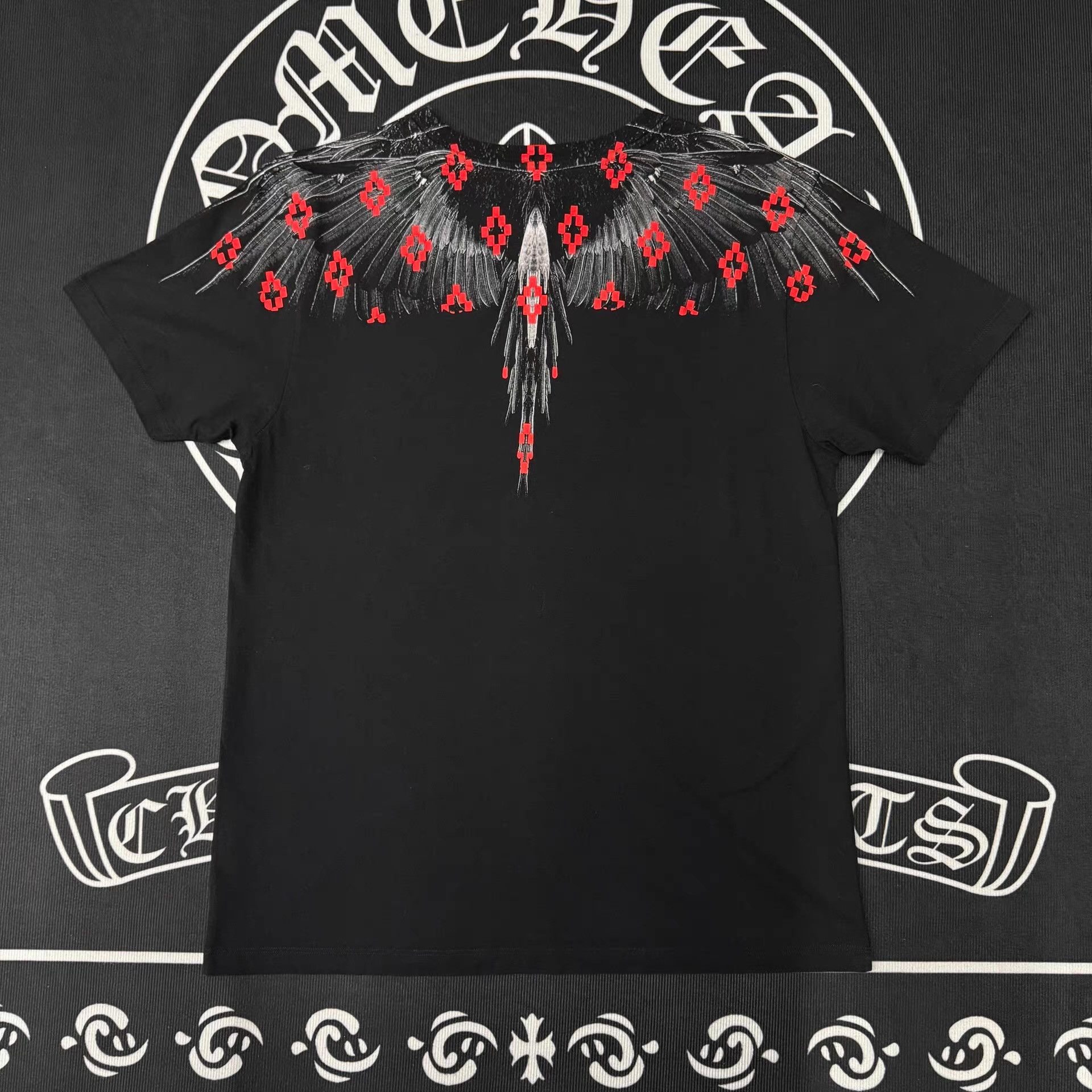 Marcelo Burlon Marcelo Burlon Classic Black & Red Wings Q10 Size US XS / EU 42 / 0 - 2 Thumbnail