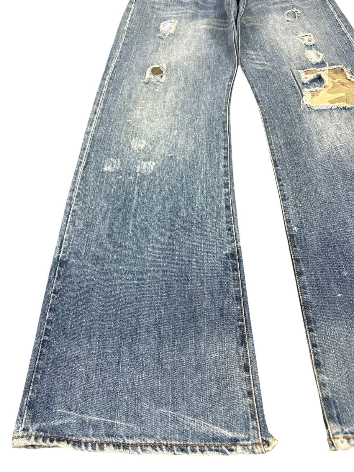 Japanese Brand Vintage Japanese Brand Patches Distressed Bootcut Flare Jean Size US 31 - 6 Thumbnail