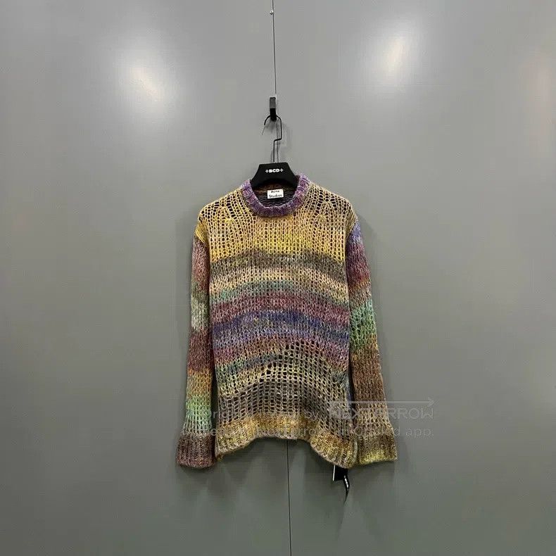 Acne Studios Acne Studios Tie-Dye Striped Round Neck Sweater Size XXS / US 00 / IT 34 - 1 Thumbnail