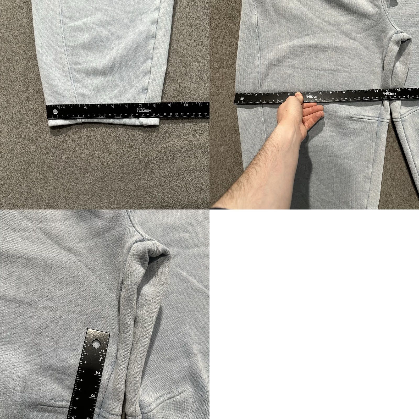 American Eagle Outfitters VINTAGE American Eagle Sweatpants Mens Large Light Blue Barrel Wide Leg Fleece Casual Size US 33 - 9 Thumbnail