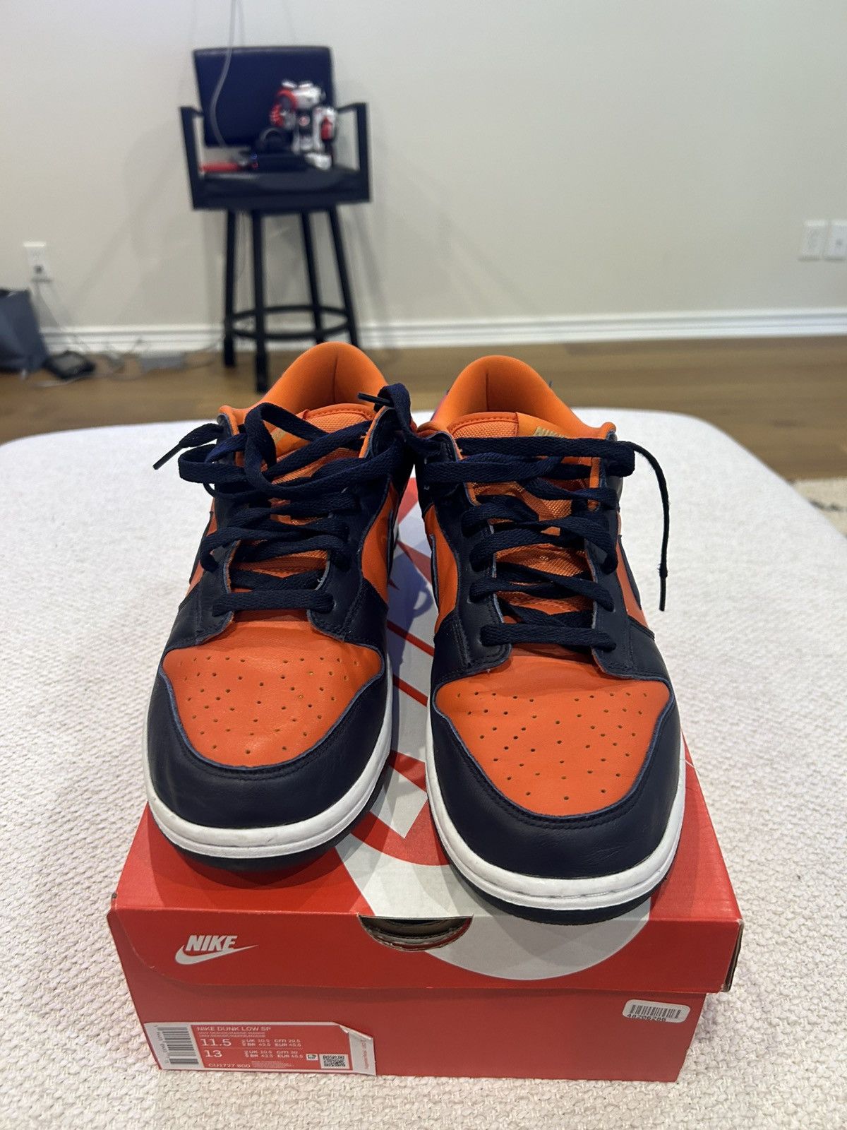 Nike Nike dunk low University Orange Maroon Size US 11.5 / EU 44-45 - 6 Thumbnail