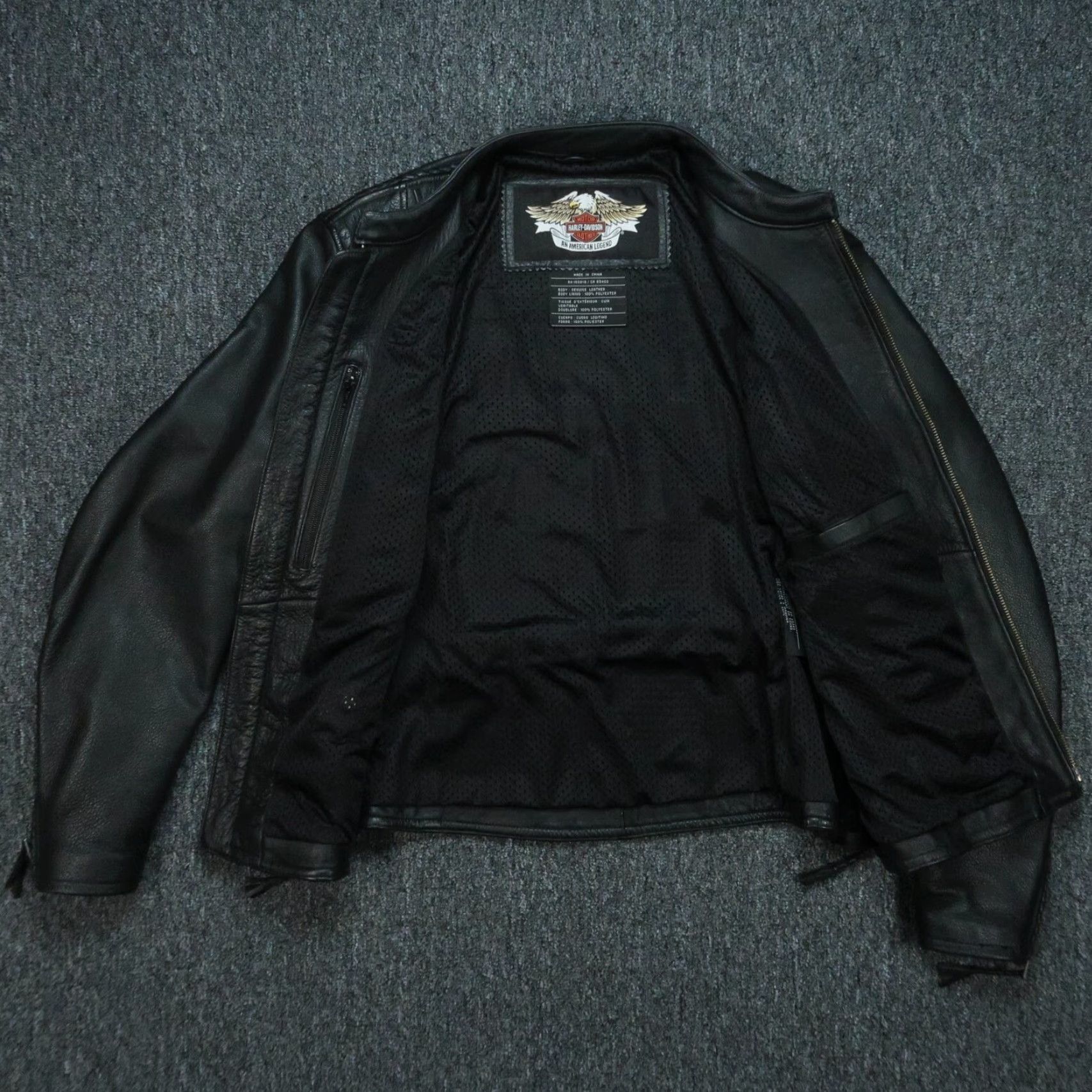 Harley Davidson Harley-Davidson Jacket Womens XL Black Leather Willie G Wheel Lined Full Zip Jacket Size XL / US 12-14 / IT 48-50 - 4 Thumbnail