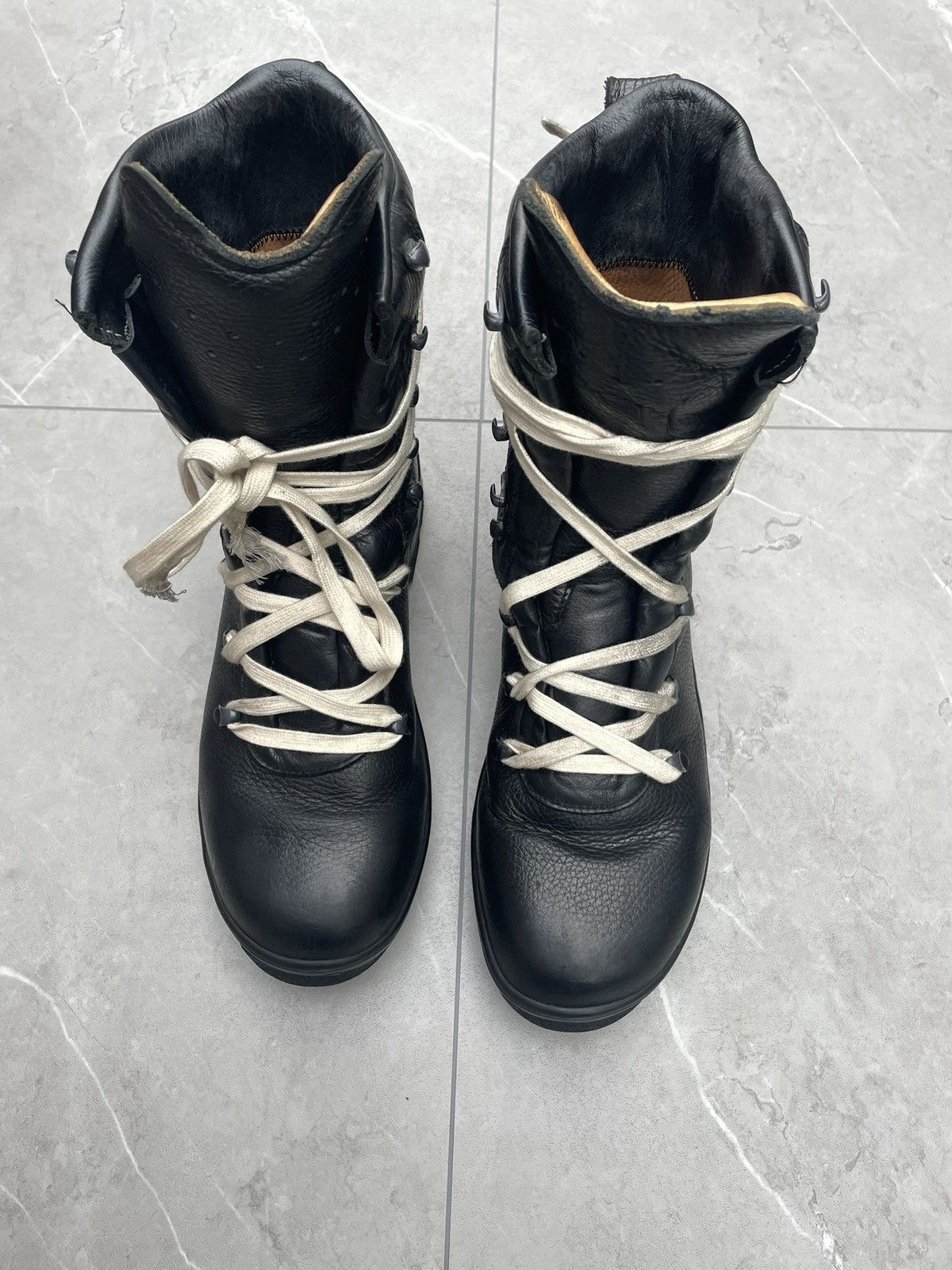 Vintage 1970s Vintage Military Black Leather Combat Boots Size US 10 / EU 43 - 6 Thumbnail