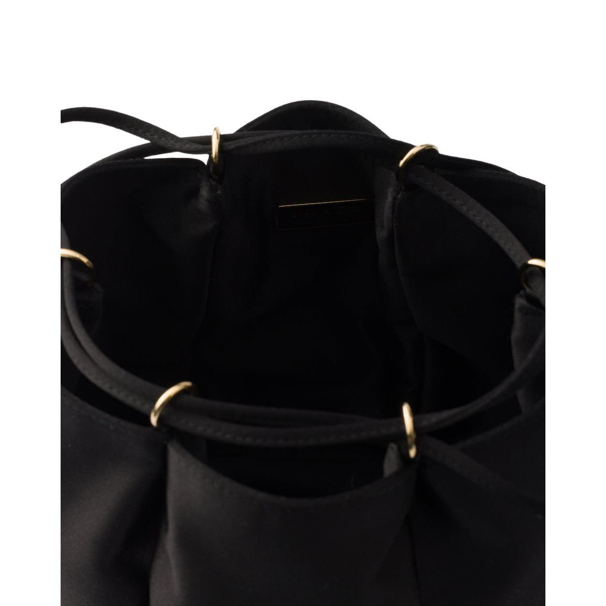 Prada PRADA $1590 Black Satin Mini Bucket Bag New & Authentic Size ONE SIZE - 4 Thumbnail