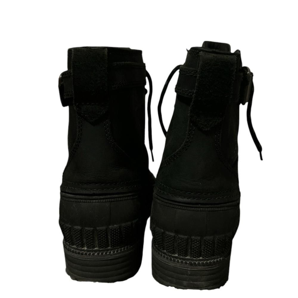 Designer Stylish Black Winter Boots with Buckle Size US 8 / IT 38 - 4 Thumbnail