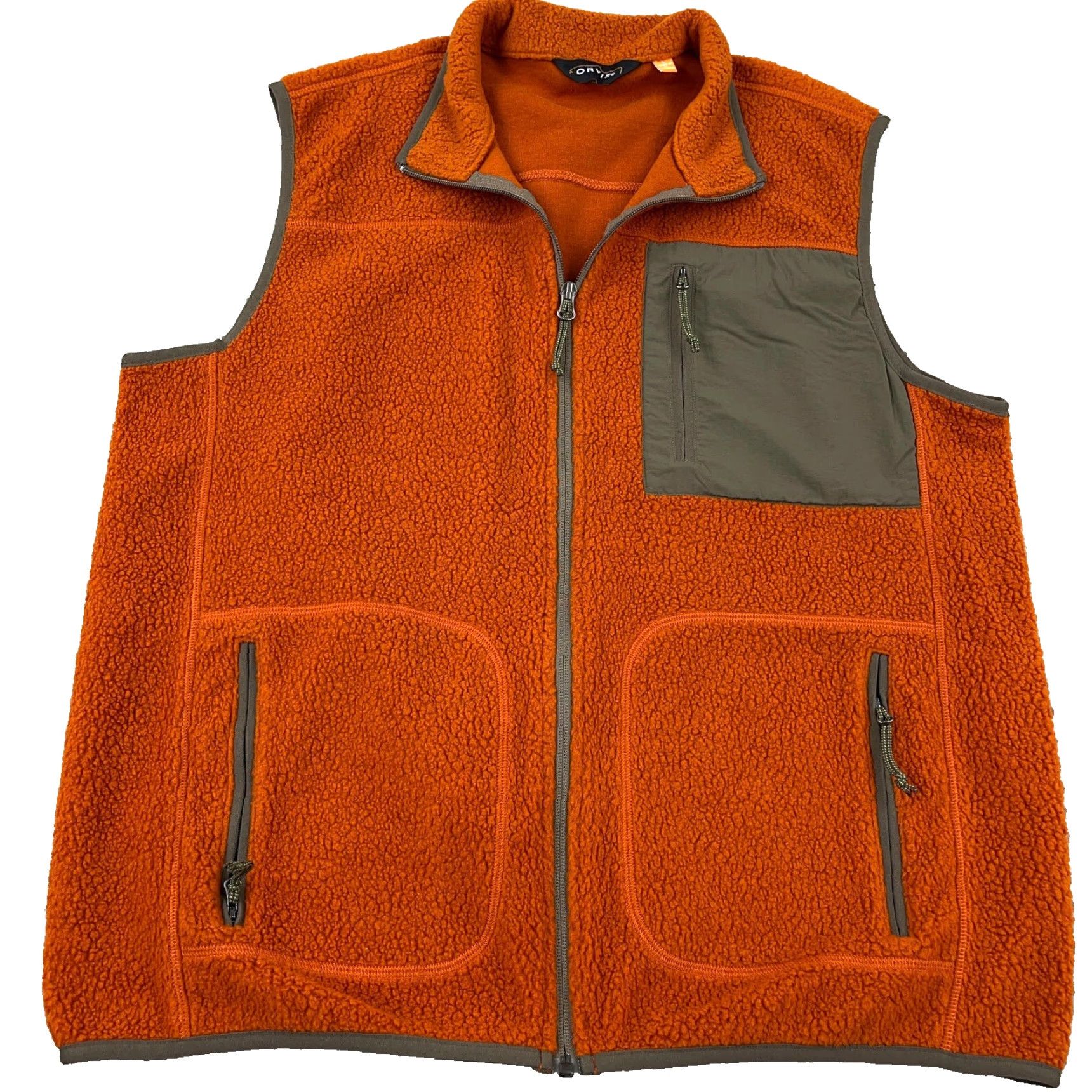 Orvis Orvis Vest Mens Large Burnt Orange Fleece Equinox Eco Full Zip Jacket Sweater Size US L / EU 52-54 / 3 - 2 Thumbnail